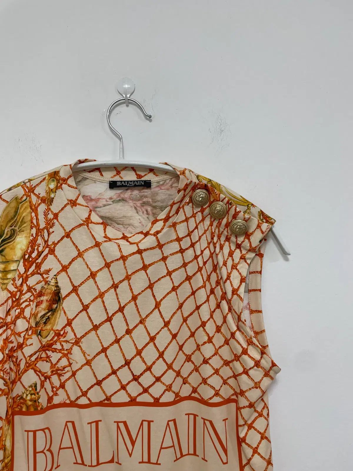 バルマン ゴールドボタン ロゴ ソール リース 34 size