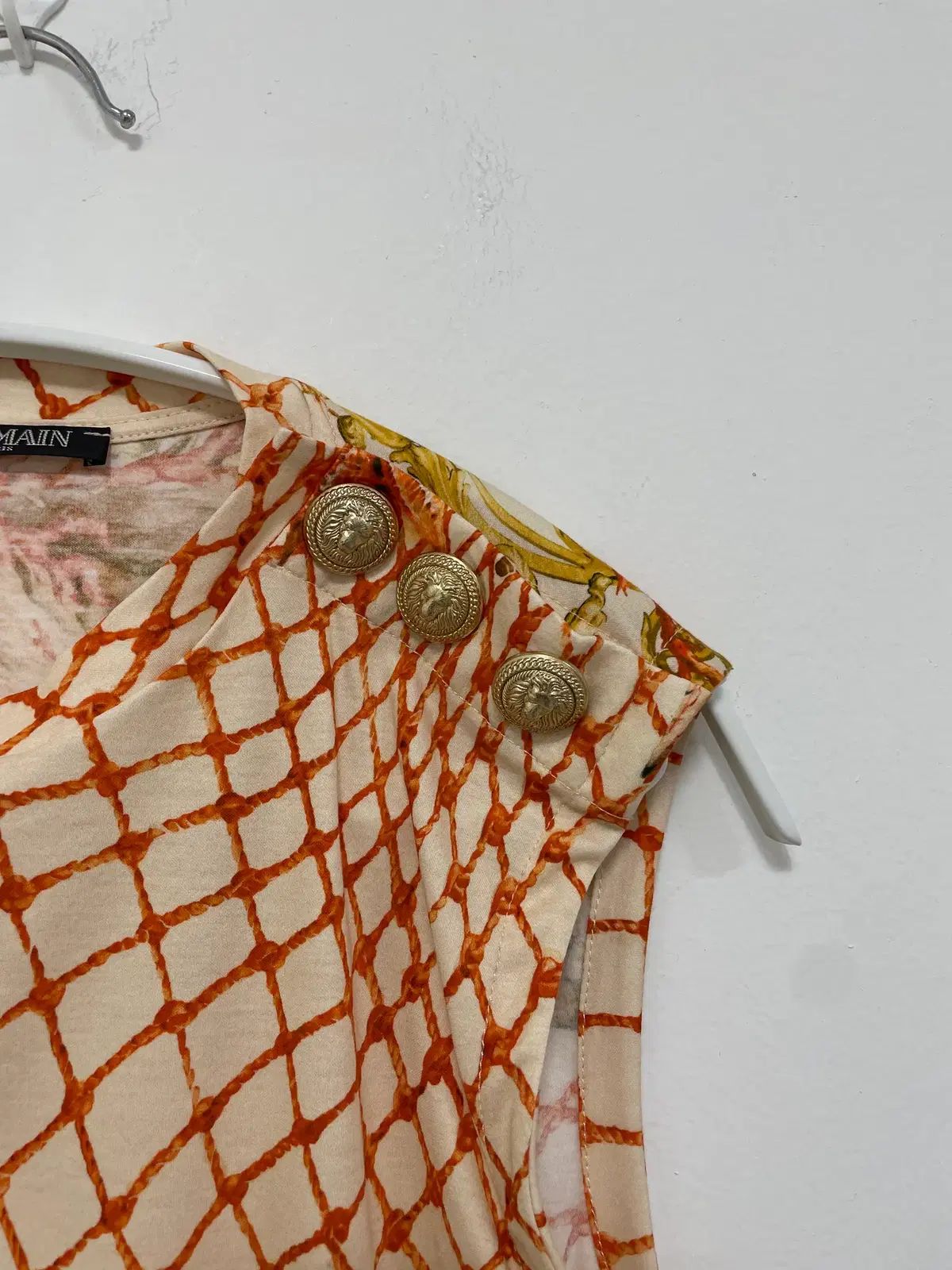 バルマン ゴールドボタン ロゴ ソール リース 34 size