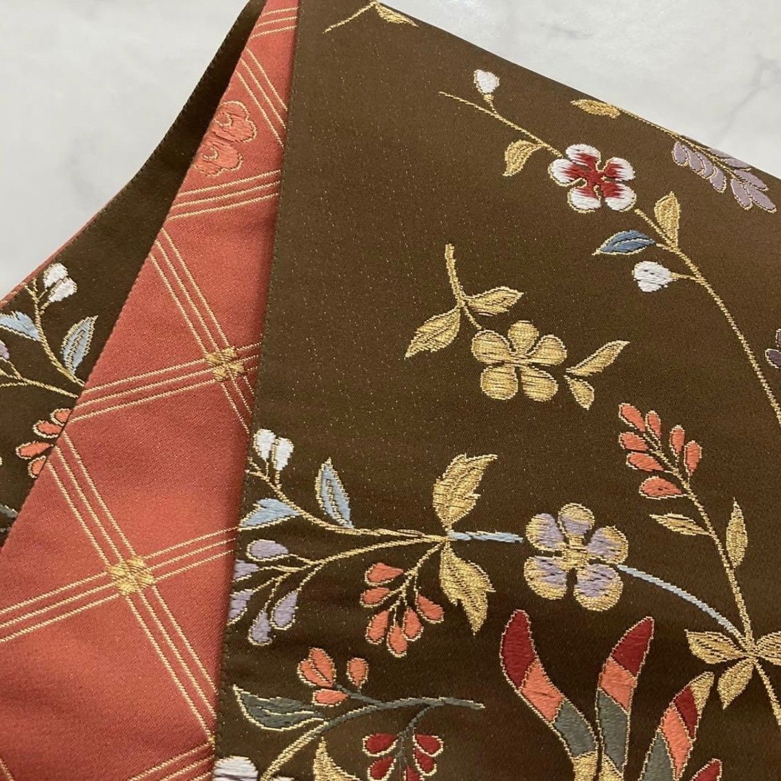 ○kimono+one○kimonoarisa○未使用同然○最高級西陣織○鳥○刺繍が