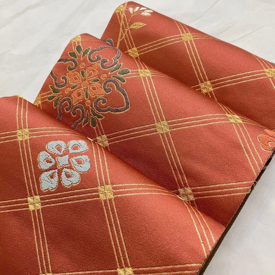 ○kimono+one○kimonoarisa○未使用同然○最高級西陣織○鳥○刺繍が