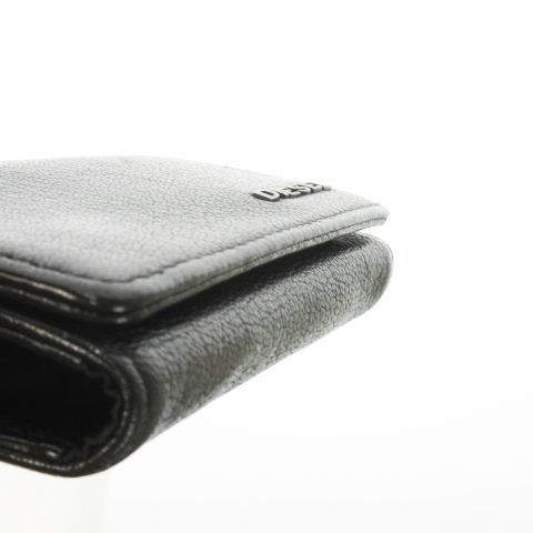ディーゼル DIESEL キーケース レザー 革 ロゴ 三つ折り 6連 黒