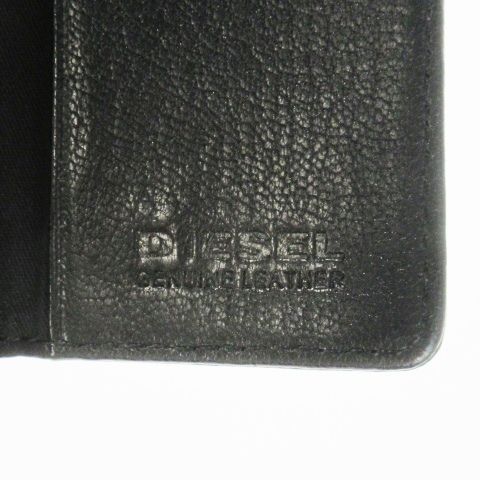 ディーゼル DIESEL キーケース レザー 革 ロゴ 三つ折り 6連 黒