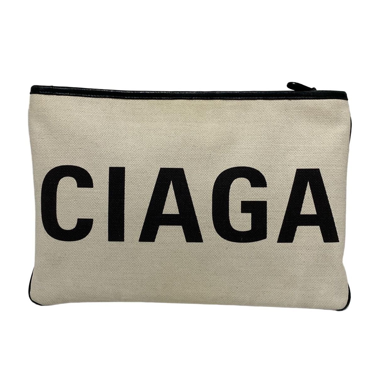 BALENCIAGA(バレンシアガ) クラッチバッグ - 492681 アイボリー×黒