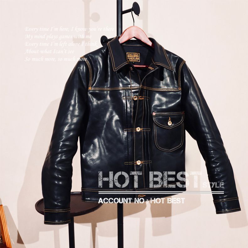 1.4 mm ホースハイド ファーストタイプ Gジャン ライダース レザージャケット 植物鞣し 506 1 st 馬革