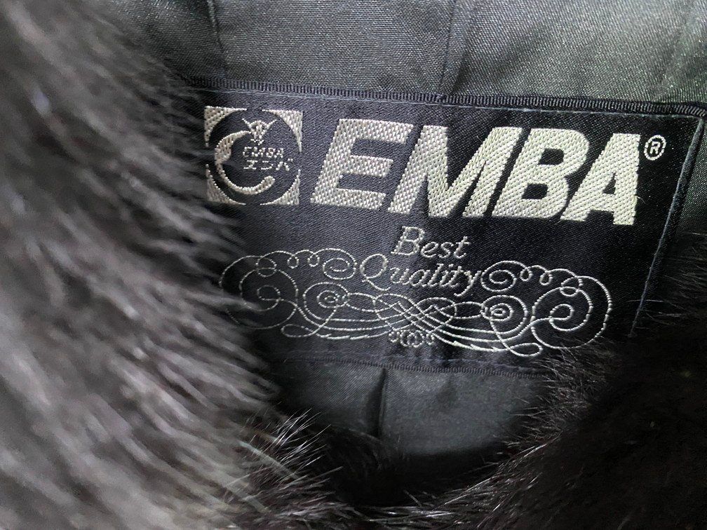 美中古品】EMBA エンバ 青狐 ブルーフォックス 本毛皮 リアルファー