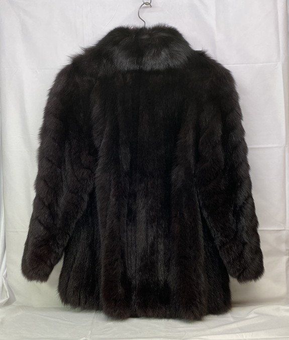 美中古品】EMBA エンバ 青狐 ブルーフォックス 本毛皮 リアルファー