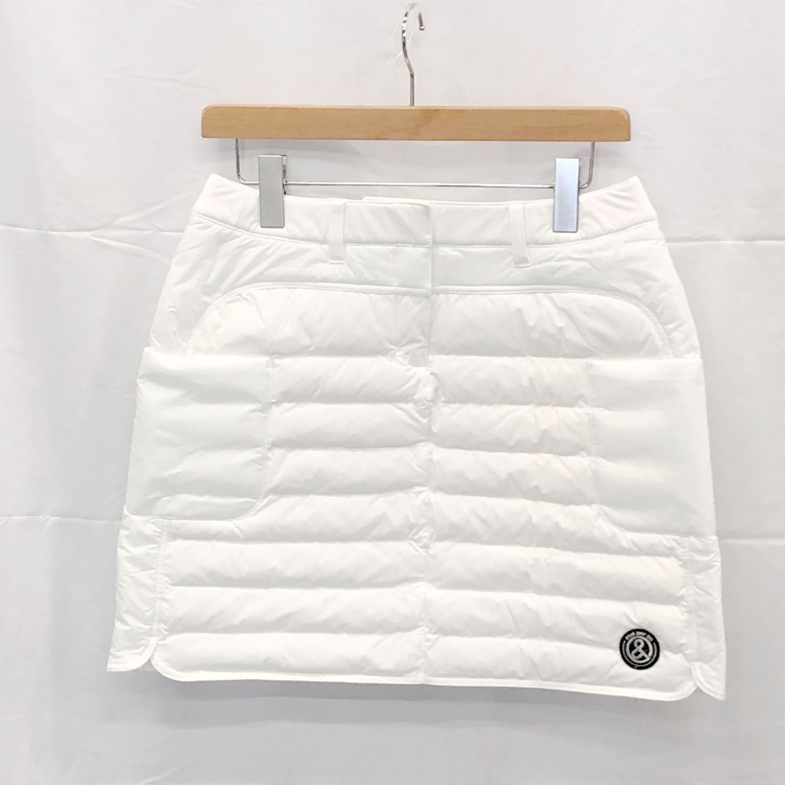 ! アンパスィ レディース Ｌサイズ 中綿スカート ホワイト系 古着ゴルフウェア