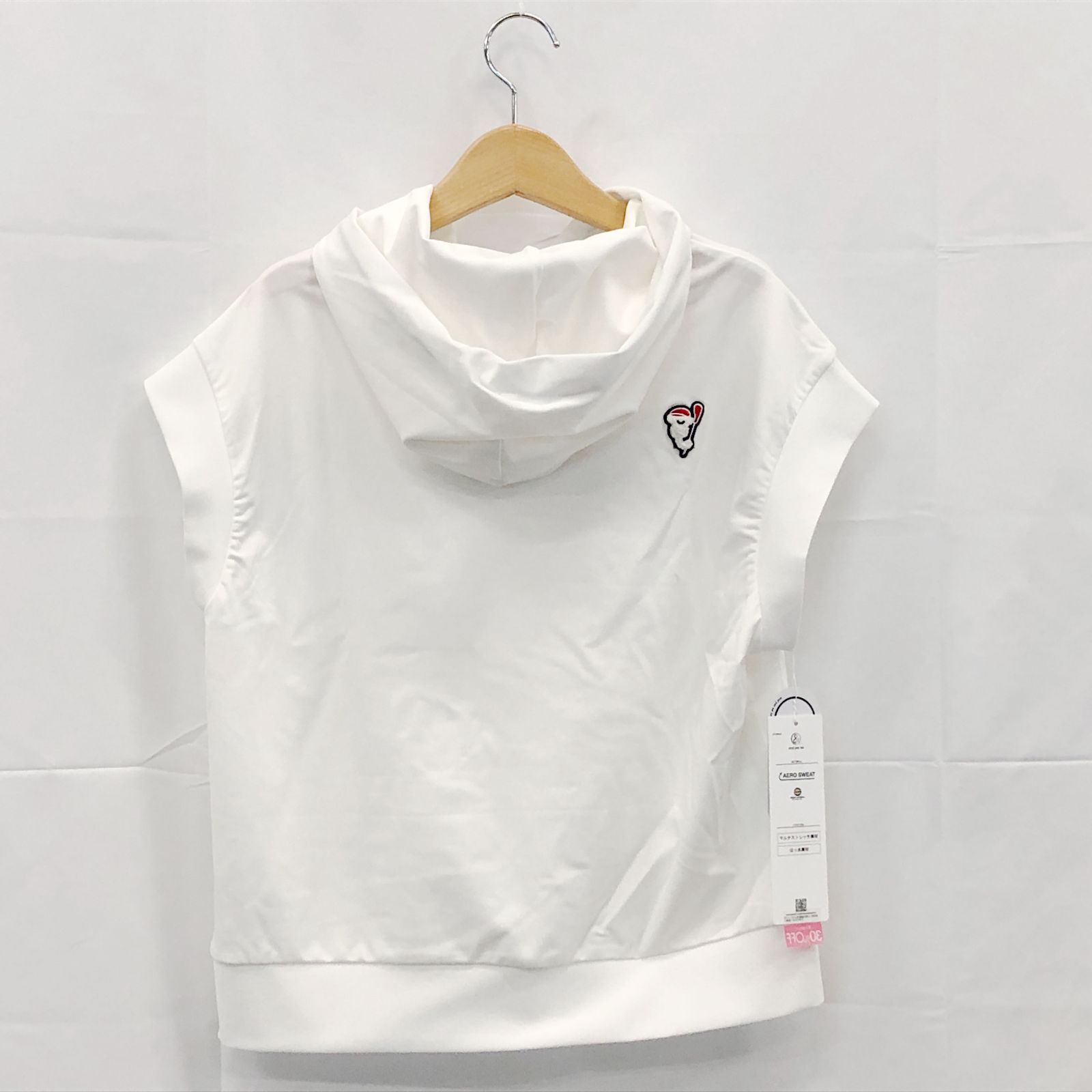 タグ付き! アンパスィ｜レディース｜Ｍサイズ｜スウェットフーディーシャツ｜ホワイト系｜古着ゴルフウェア