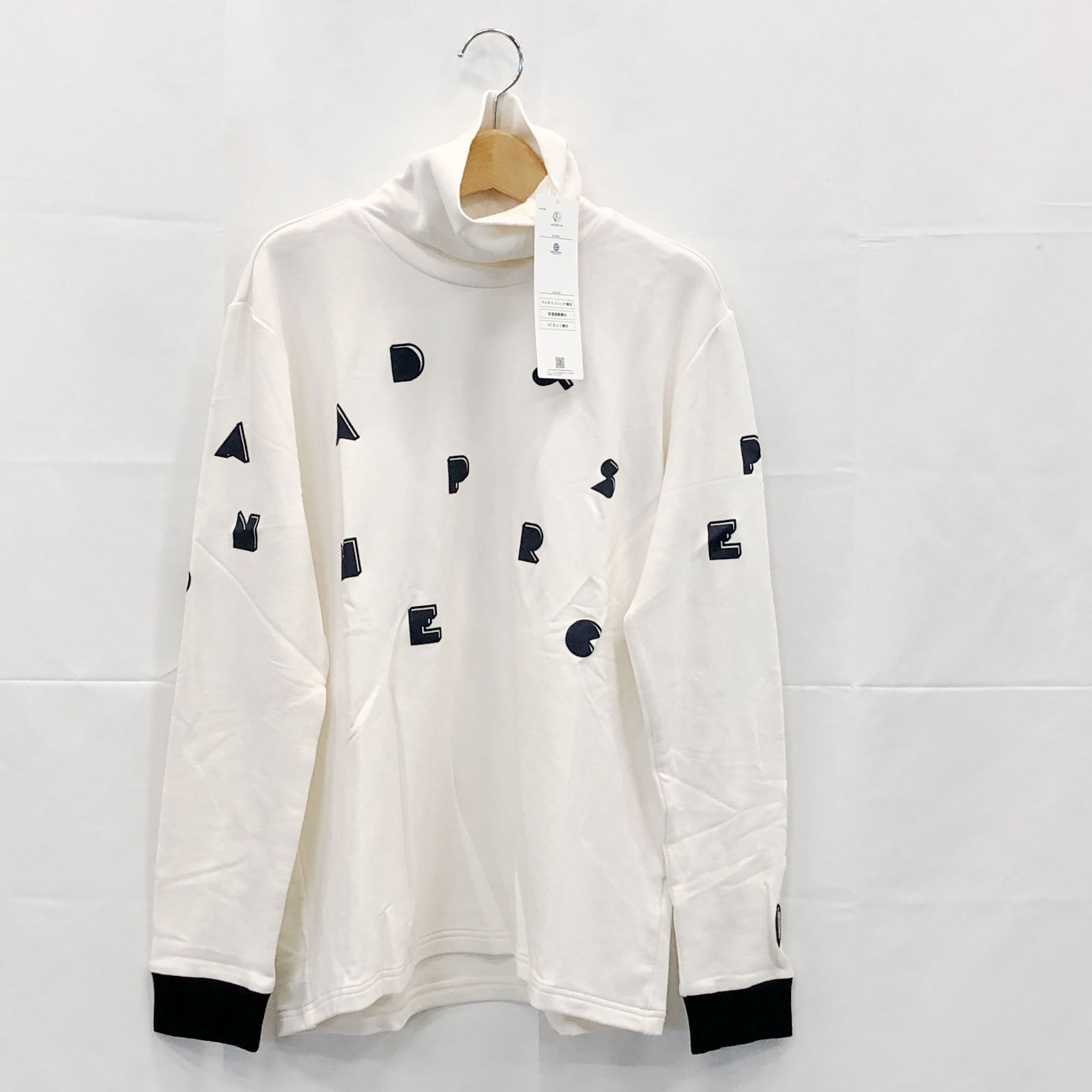 ! アンパスィ レディース ＬＬサイズ セルヒートタートルネック ホワイト系 古着ゴルフウェア