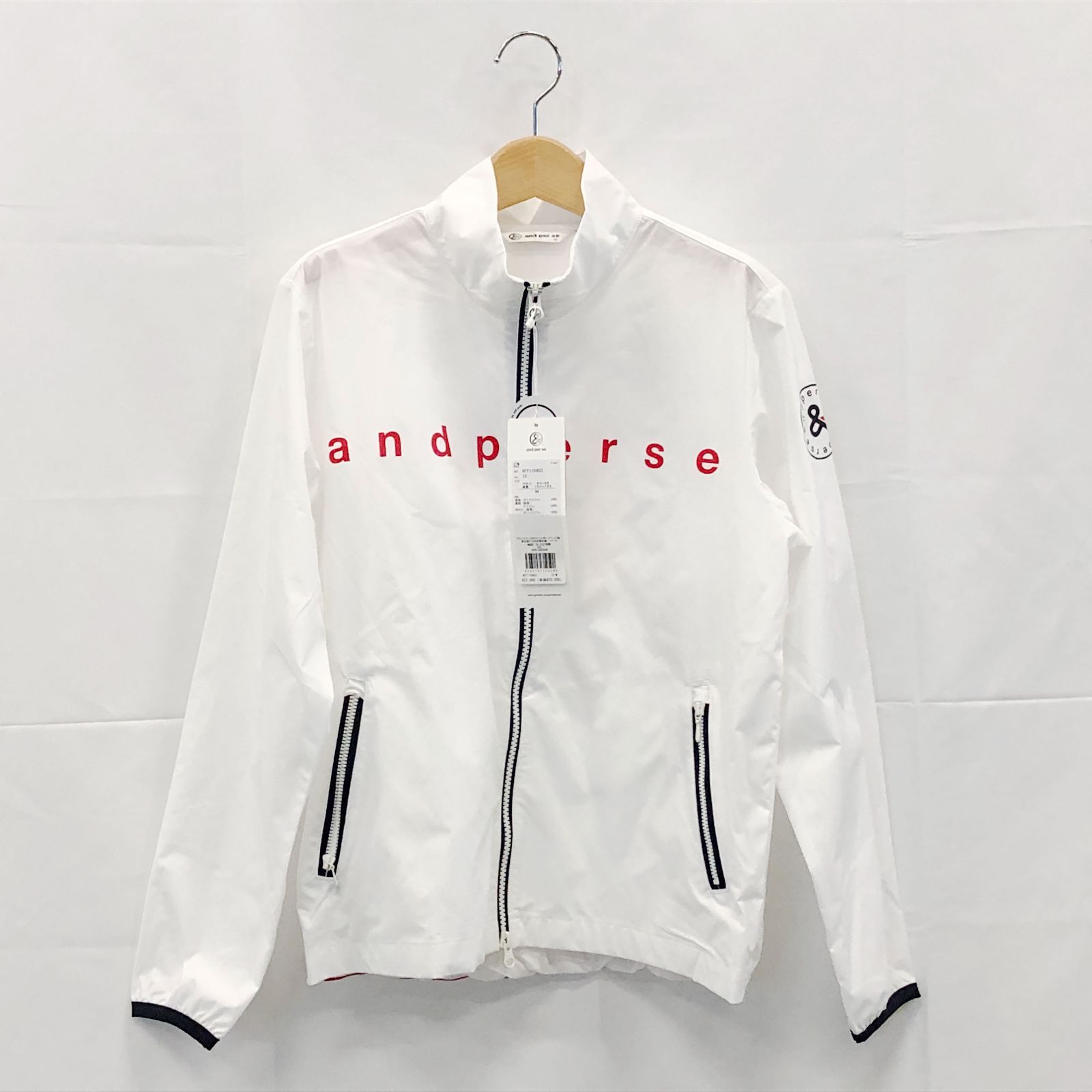! アンパスィ｜レディース｜Ｍサイズ｜エアジャスターブルゾン｜ホワイト系｜古着ゴルフウェア
