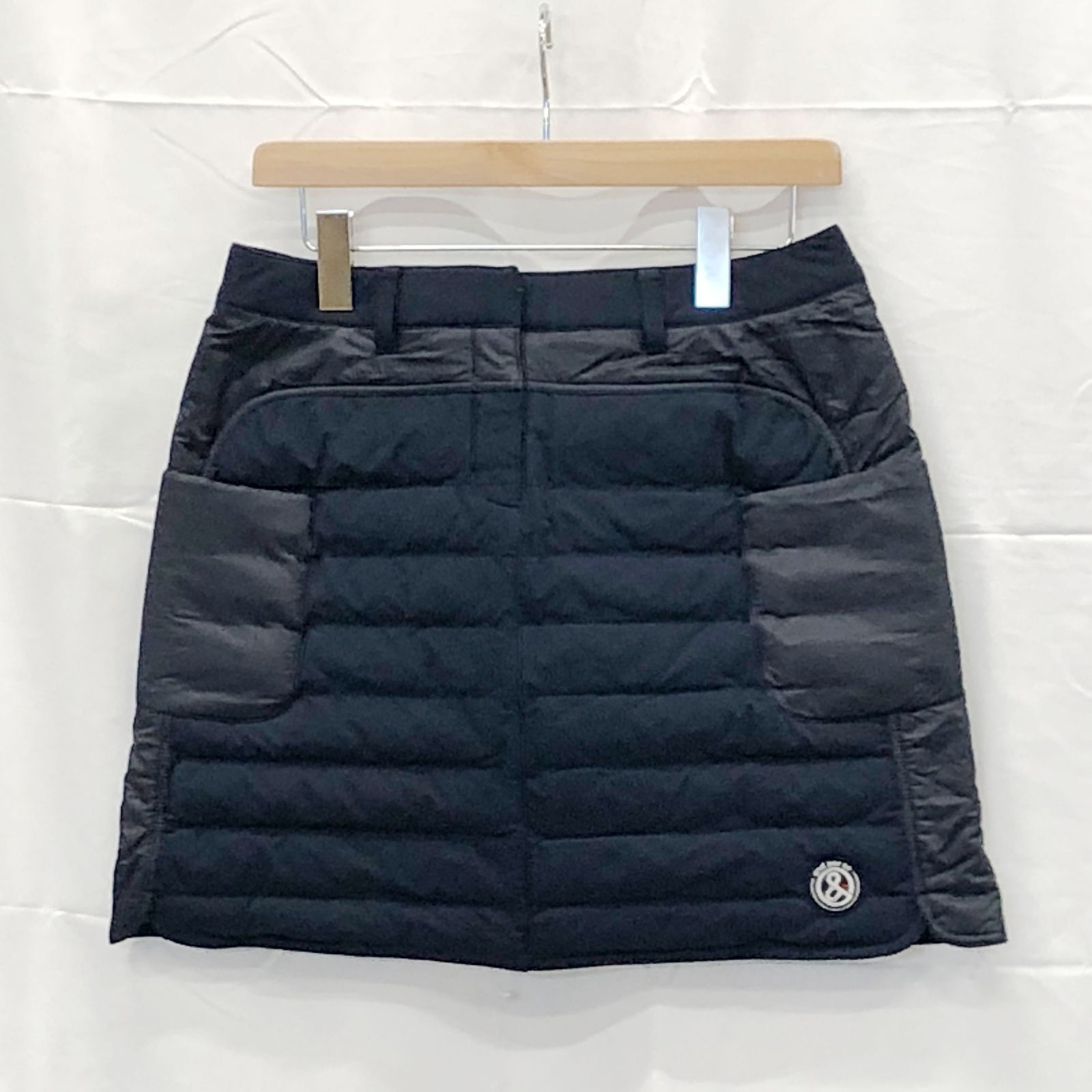 ! アンパスィ レディース Ｌサイズ 中綿スカート ネイビー系 古着ゴルフウェア