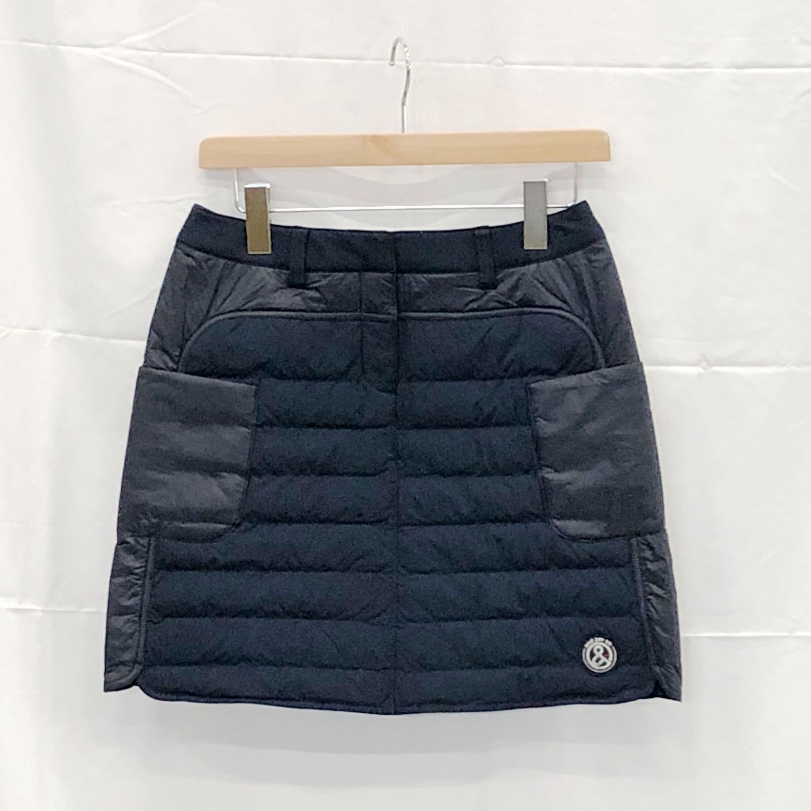 ! アンパスィ レディース Ｍサイズ 中綿スカート ネイビー系 古着ゴルフウェア