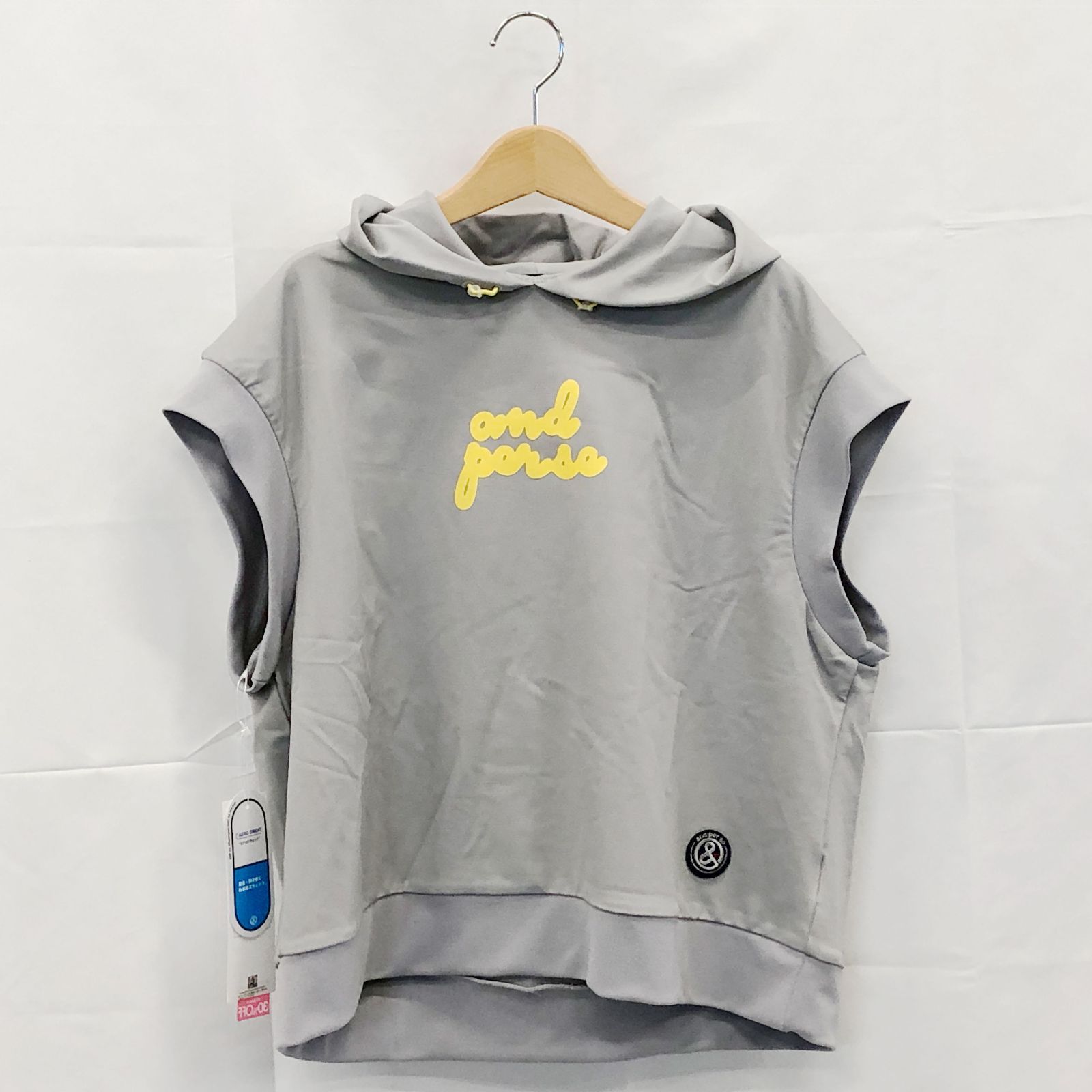 ! アンパスィ｜レディース｜ＬＬサイズ｜スウェットフーディーシャツ｜グレー系｜古着ゴルフウェア