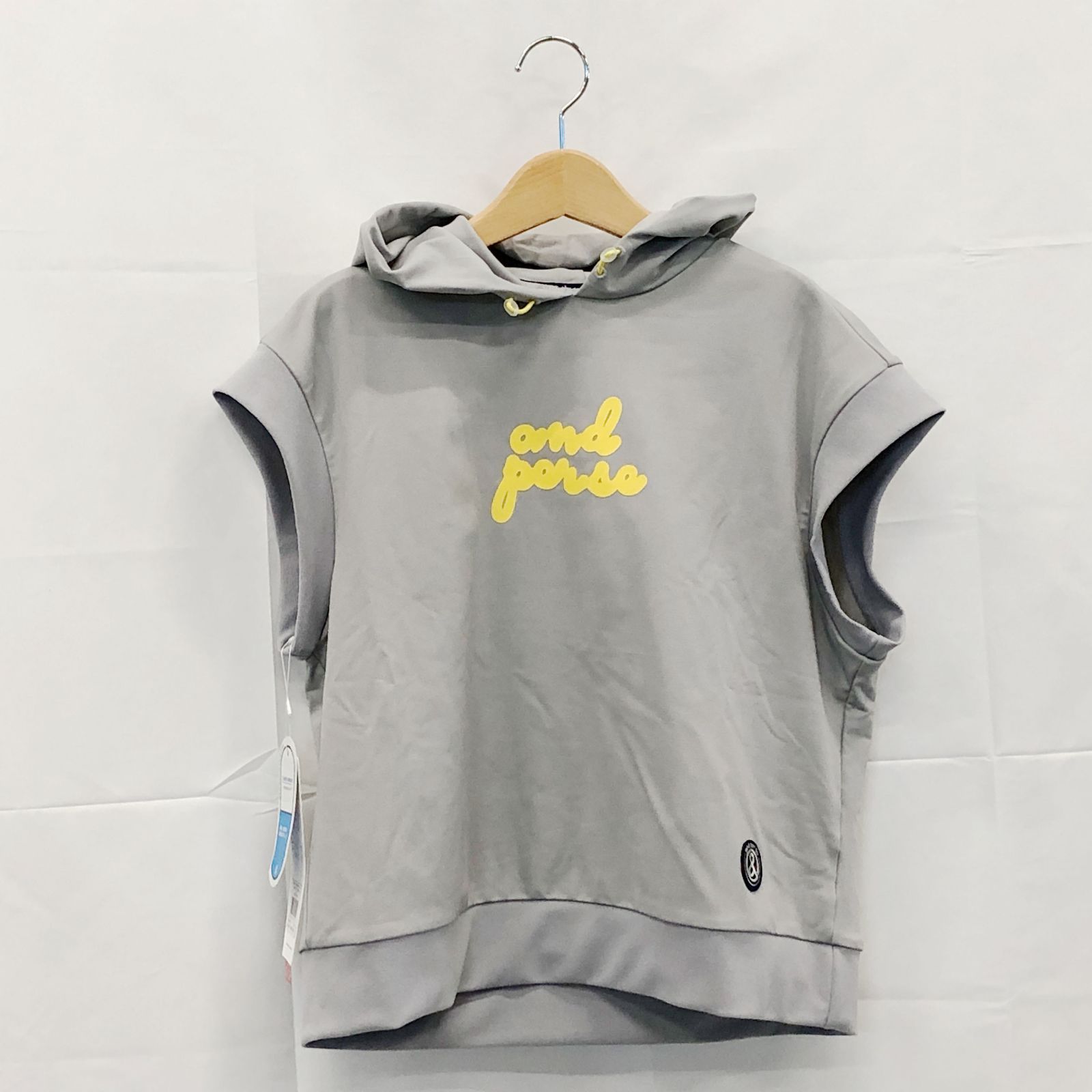 ! アンパスィ レディース Ｍサイズ スウェットフーディーシャツ グレー系 古着ゴルフウェア