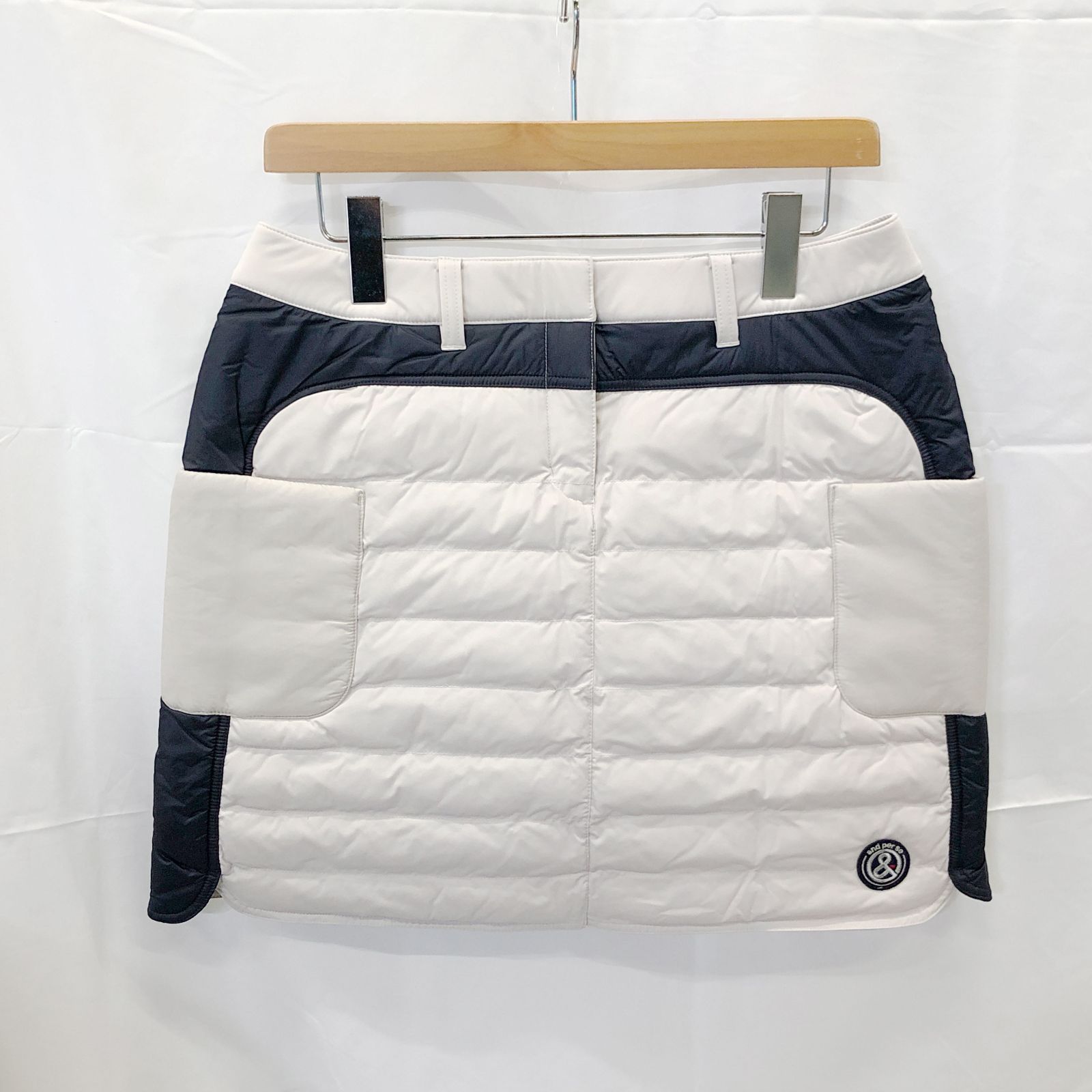 ! アンパスィ レディース Ｌサイズ 中綿スカート ベージュ系 古着ゴルフウェア