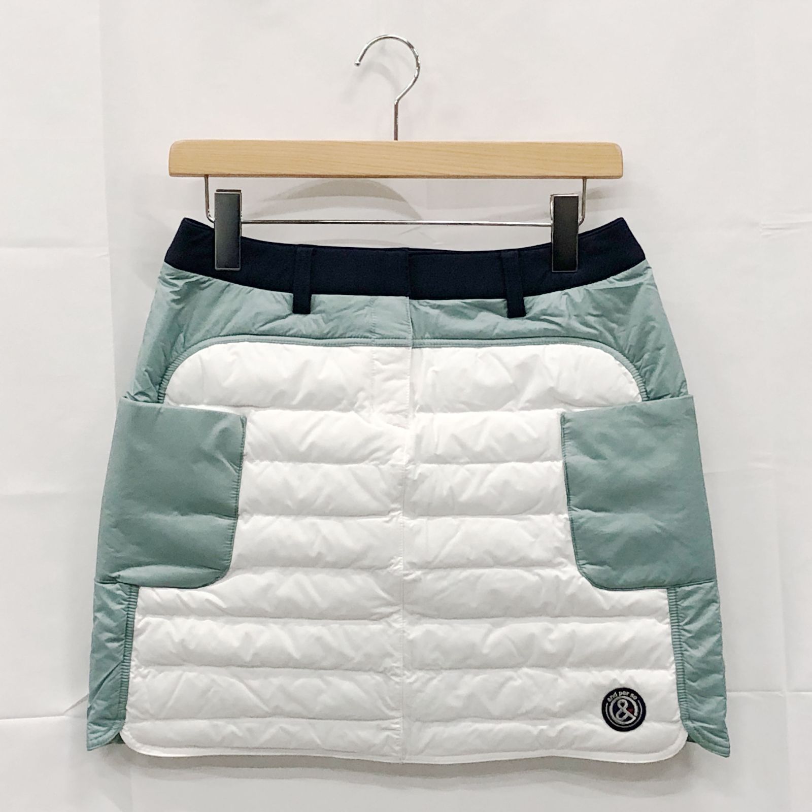 タグ付き! アンパスィ｜レディース｜Ｍサイズ｜中綿スカート｜グリーン系｜古着ゴルフウェア