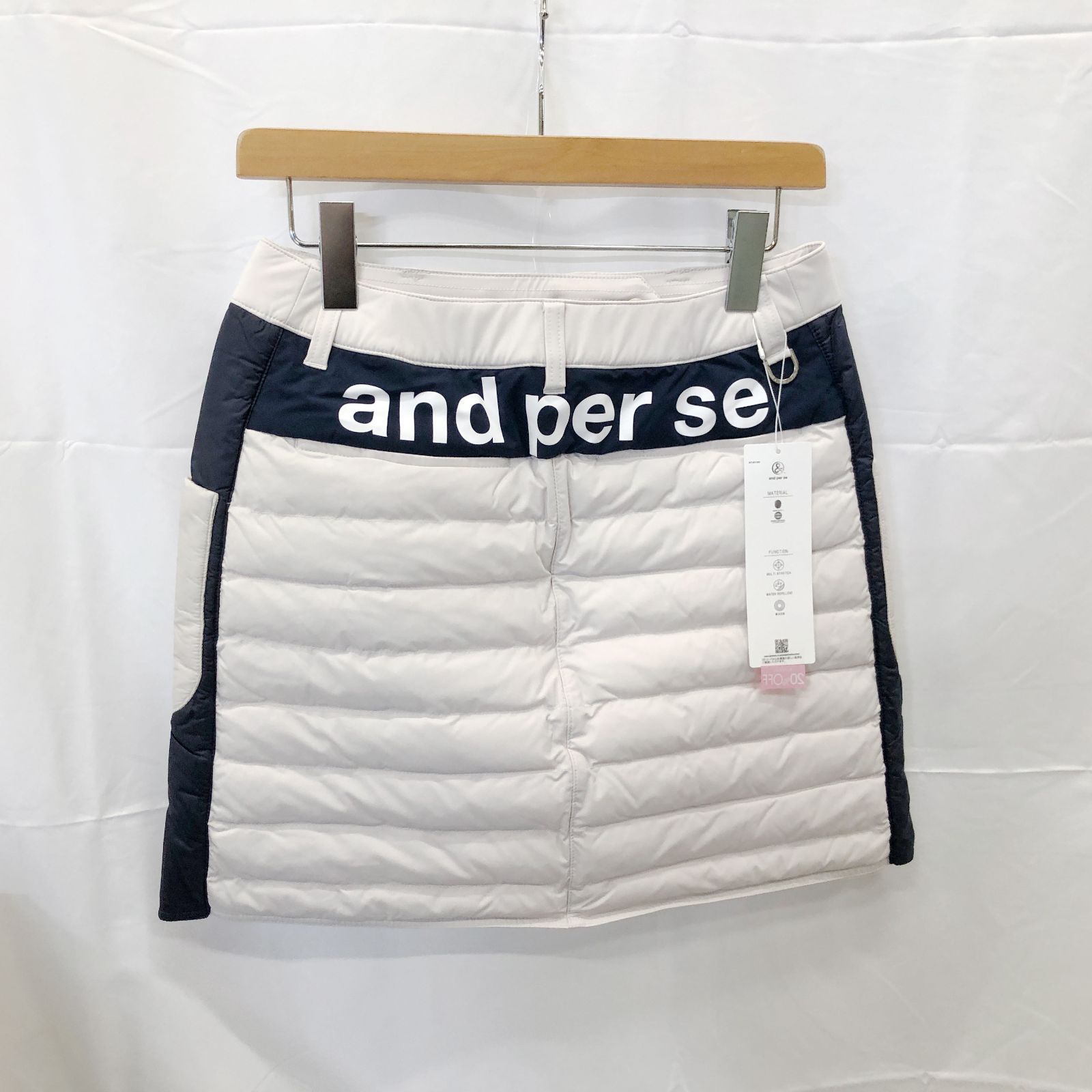 ! アンパスィ｜レディース｜Ｍサイズ｜中綿スカート｜ベージュ系｜古着ゴルフウェア