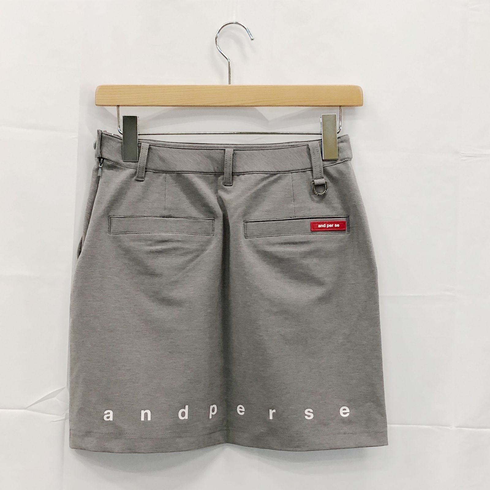 ! アンパスィ レディース Ｓサイズ マルチウェイストレッチスカート グレー系 古着ゴルフウェア