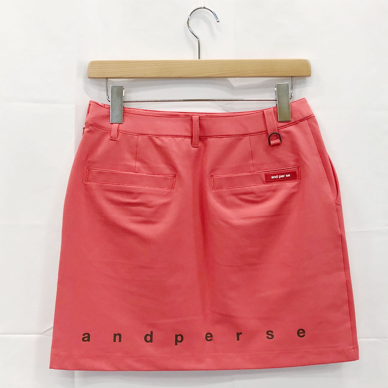 タグ付き! アンパスィ｜レディース｜Ｍサイズ｜マルチウェイストレッチスカート｜オレンジ系｜古着ゴルフウェア