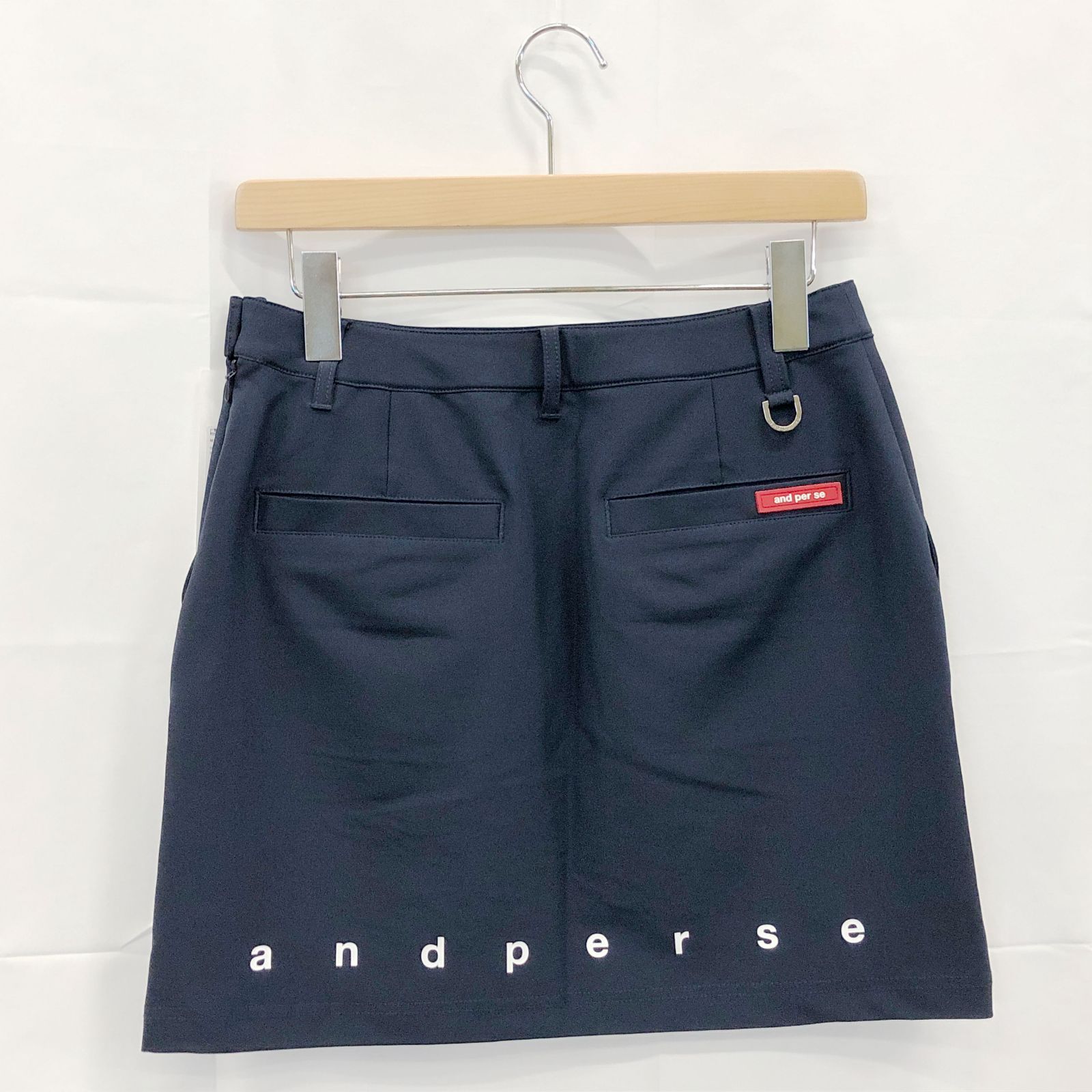 タグ付き! アンパスィ｜レディース｜Ｌサイズ｜マルチウェイストレッチスカート｜ネイビー系｜古着ゴルフウェア