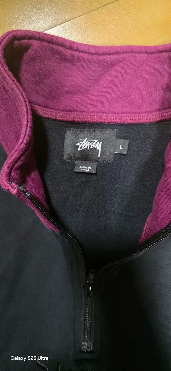 STUSSY カラーブロック ハーフジップアップ スウェット