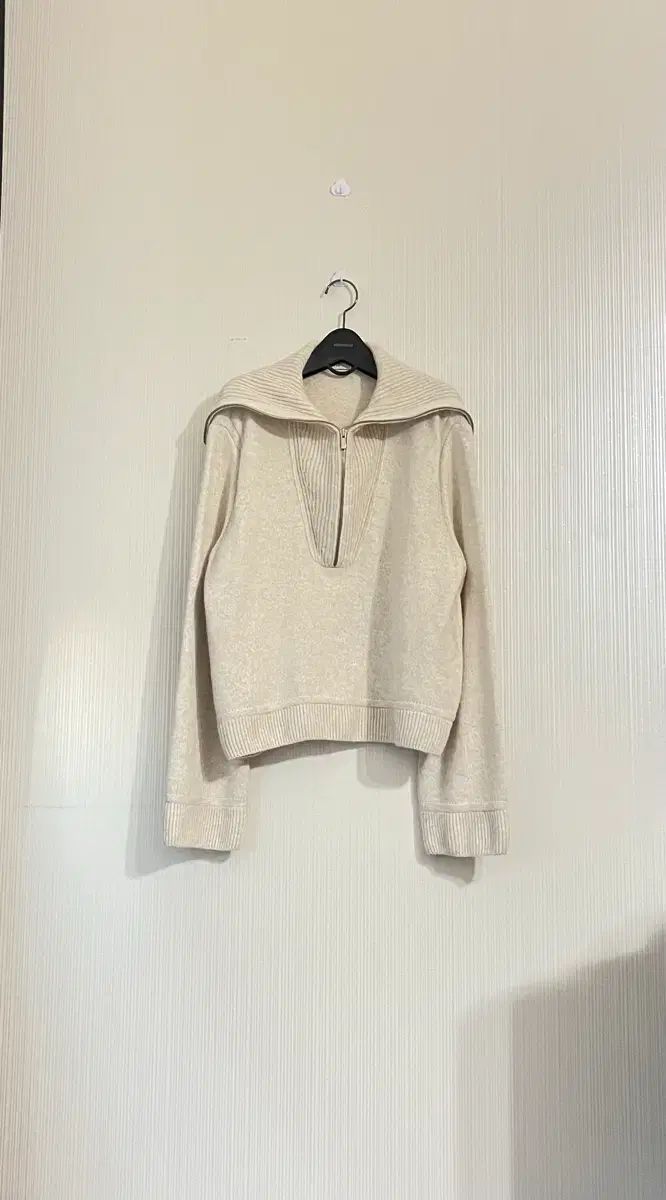 zooc ウールカシミア ハーフジップ セーラーニット