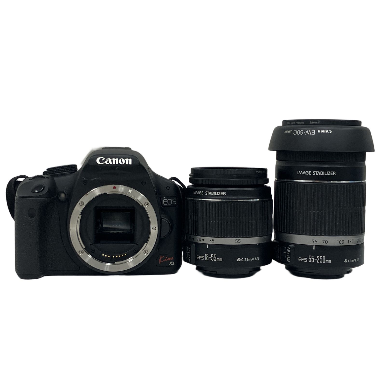 Canon Eos kiss X3 ダブルズームキット キヤノン デジタル一眼レフ