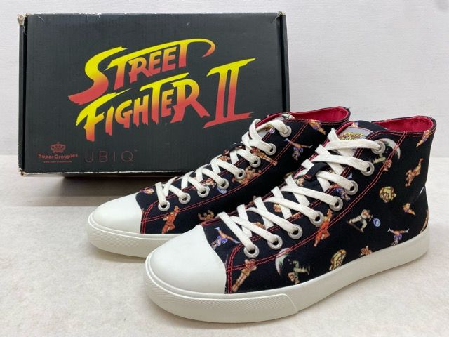 メルカリ祭！土日セール！uni&co ユニアンドコー　レアカモ UBIQ×CAPCOM ストリートファイターII モデル スニーカー 27.0cm