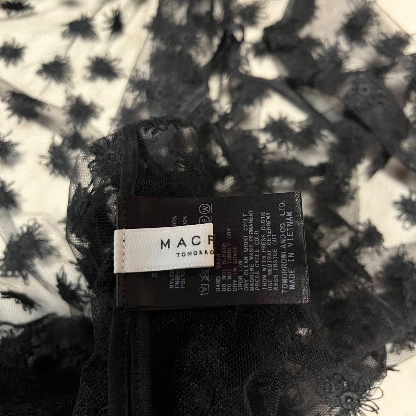 MACPHEE マカフィー フラッフィーエンブロイダリー バンドカラー 