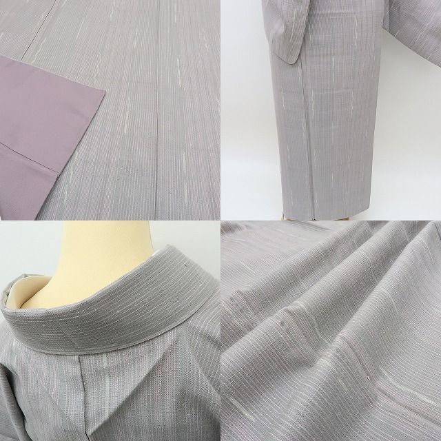 Nike Air Jordan 1 Mid レッド/ブラック　24.5cm 六花-RIKKA- 正絹 縦縞 紬 手縫い仕立て 着物 A4078