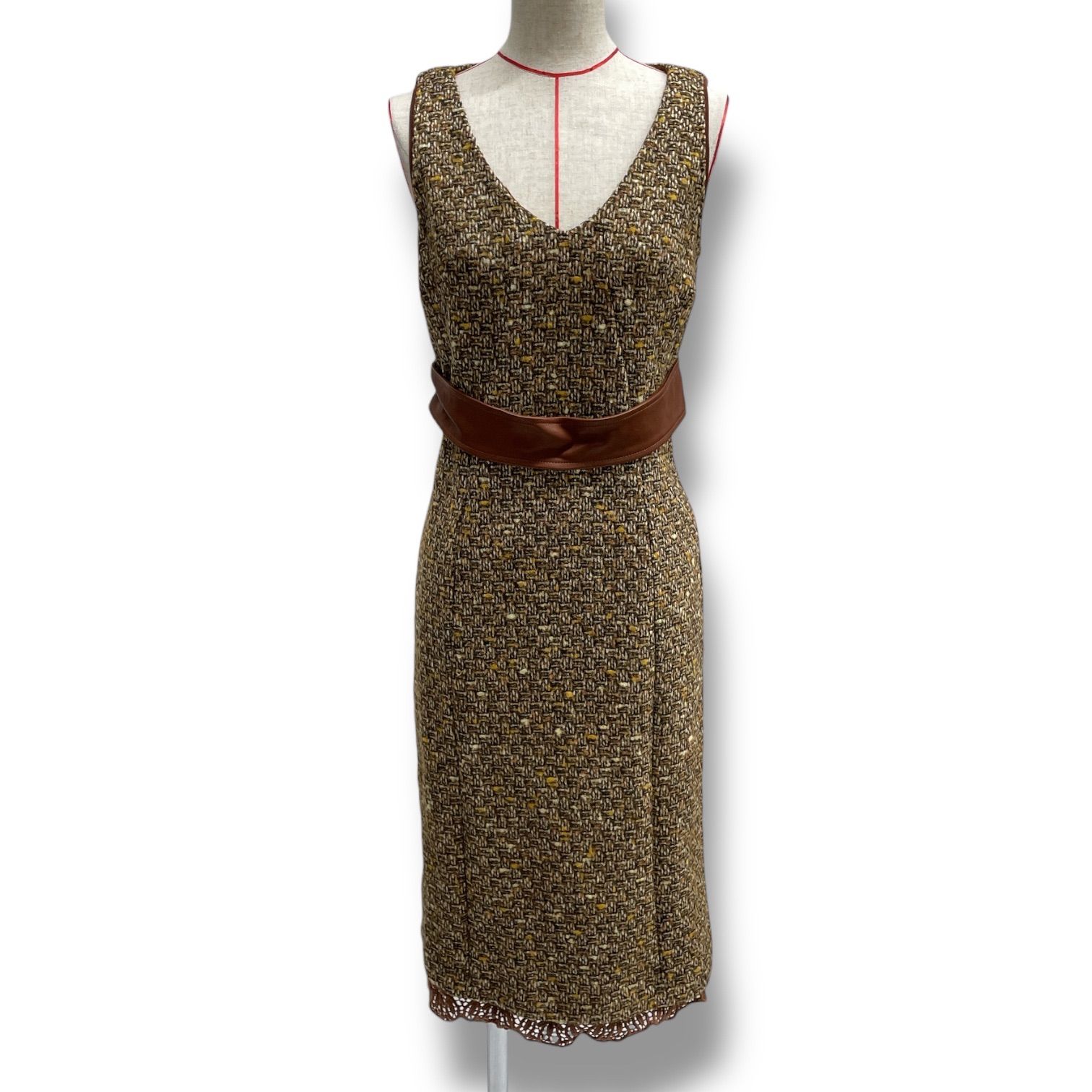 D&G DOLCE&GABBANA ドルチェアンドガッバーナ ツイードワンピース