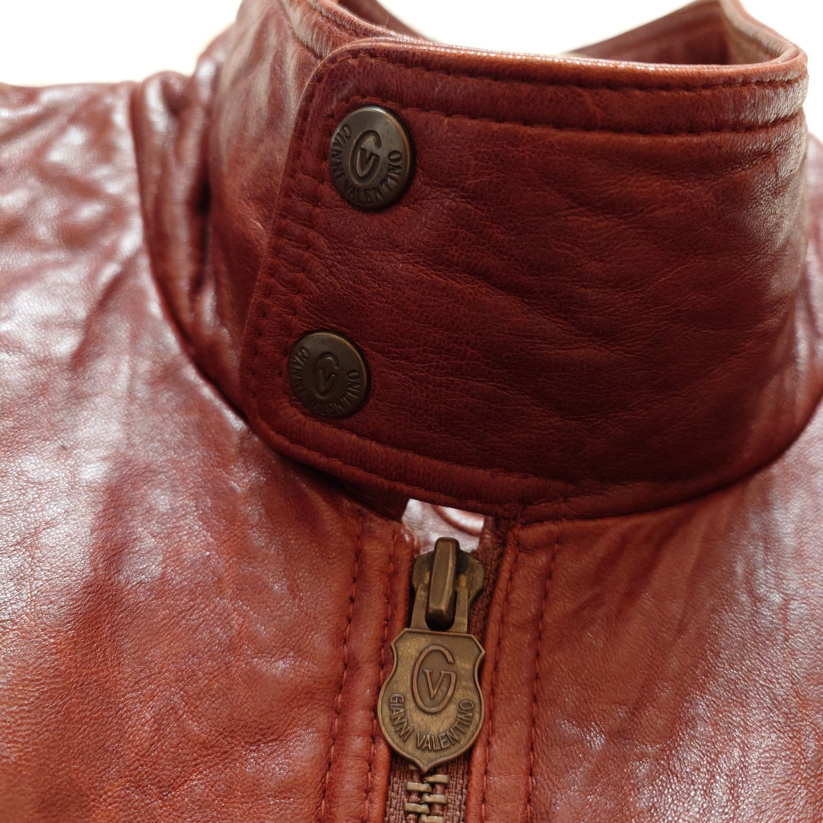 ジャンニバレンチノ Y2K 90s 短丈 レザージャケット ボンバー