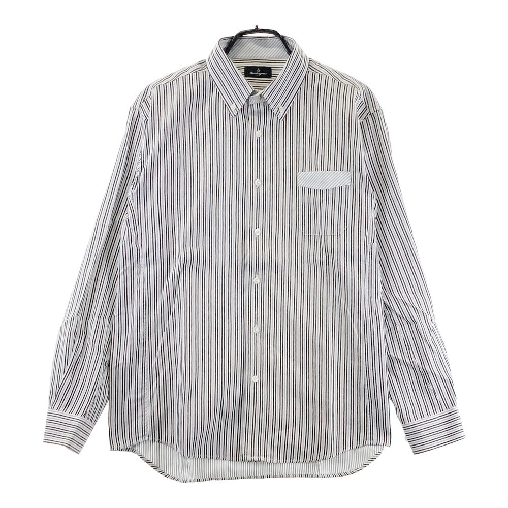 Munsingwear ゴルフ ストライプ ボタンダウンシャツ LL サイズ：LL MUNSING WEAR マンシングウェア 長袖シャツ ボタンダウン