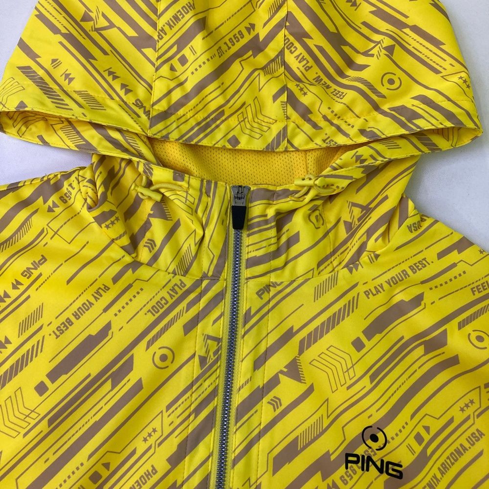 新品未使用　ピン　ブルゾン　パーカー　ジャケット　イエロー　メンズ　3L サイズ：LL PING ピン 2023年モデル フード付 ジップジャケット