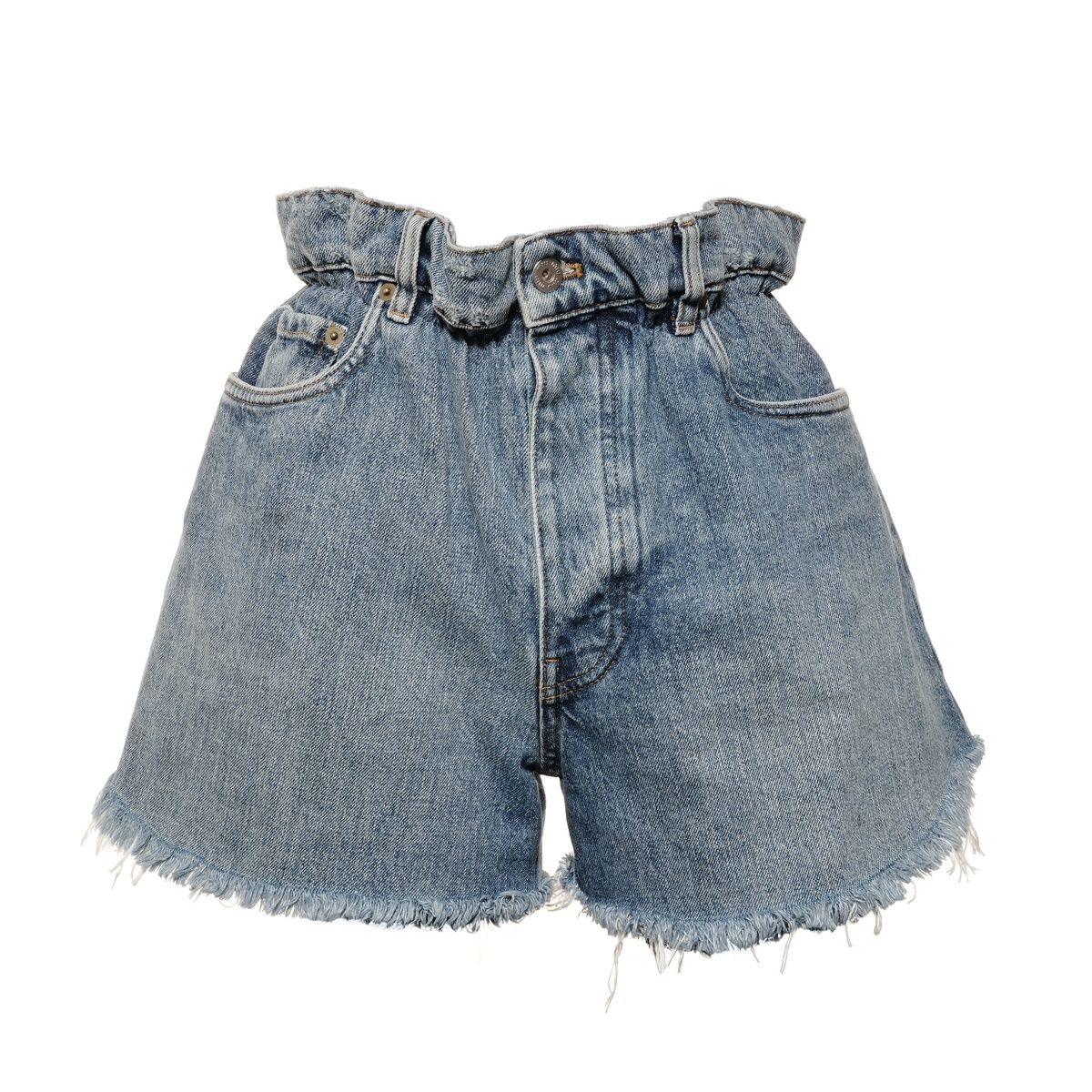 Miu Miu ミュウ ミュウ パンツ 27 デニム ショートパンツ ロゴプリント