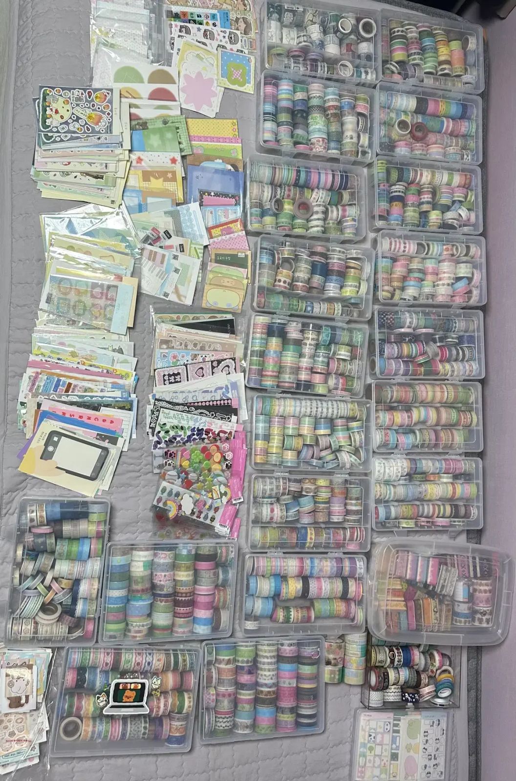 ダイアリーデコ ボックス マスキングテープ ステッカー 模造紙 メモ用紙 혜자ボックス 詰め合わせ シール