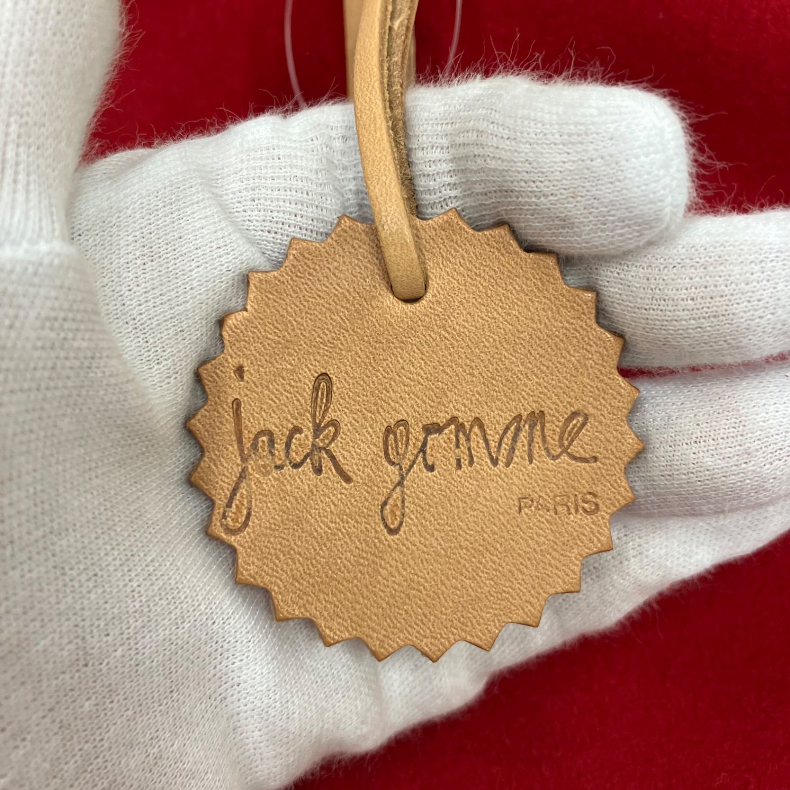 6914 美品 Jack Gomme ジャックゴム トートバッグ 赤系 レッド ウール 
