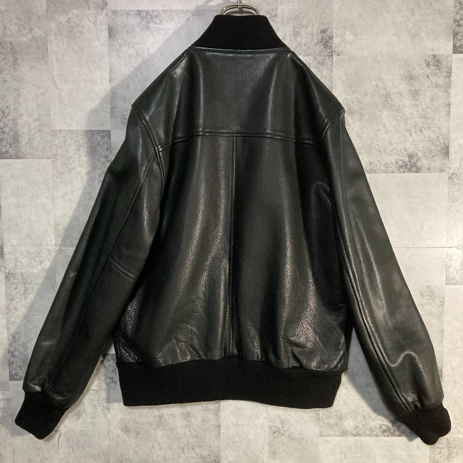 USA製 golden Bear ゴールデンベア レザージャケット オールブラック L