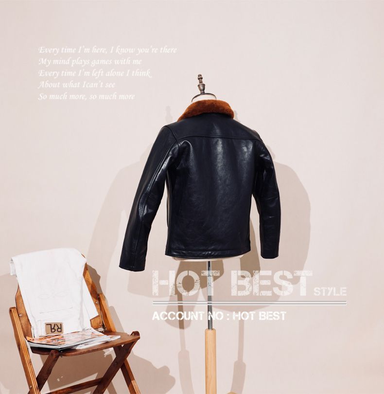 1.4mm 茶芯ホースハイド 復刻30'sスタイルN-1 デッキレザージャケット