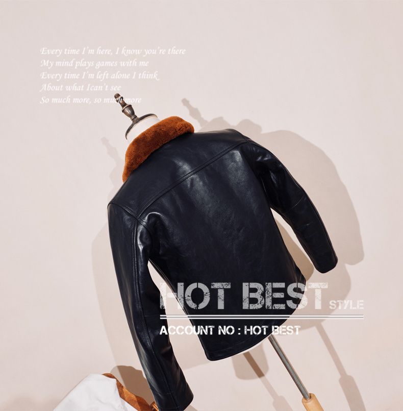 1.4mm 茶芯ホースハイド 復刻30'sスタイルN-1 デッキレザージャケット