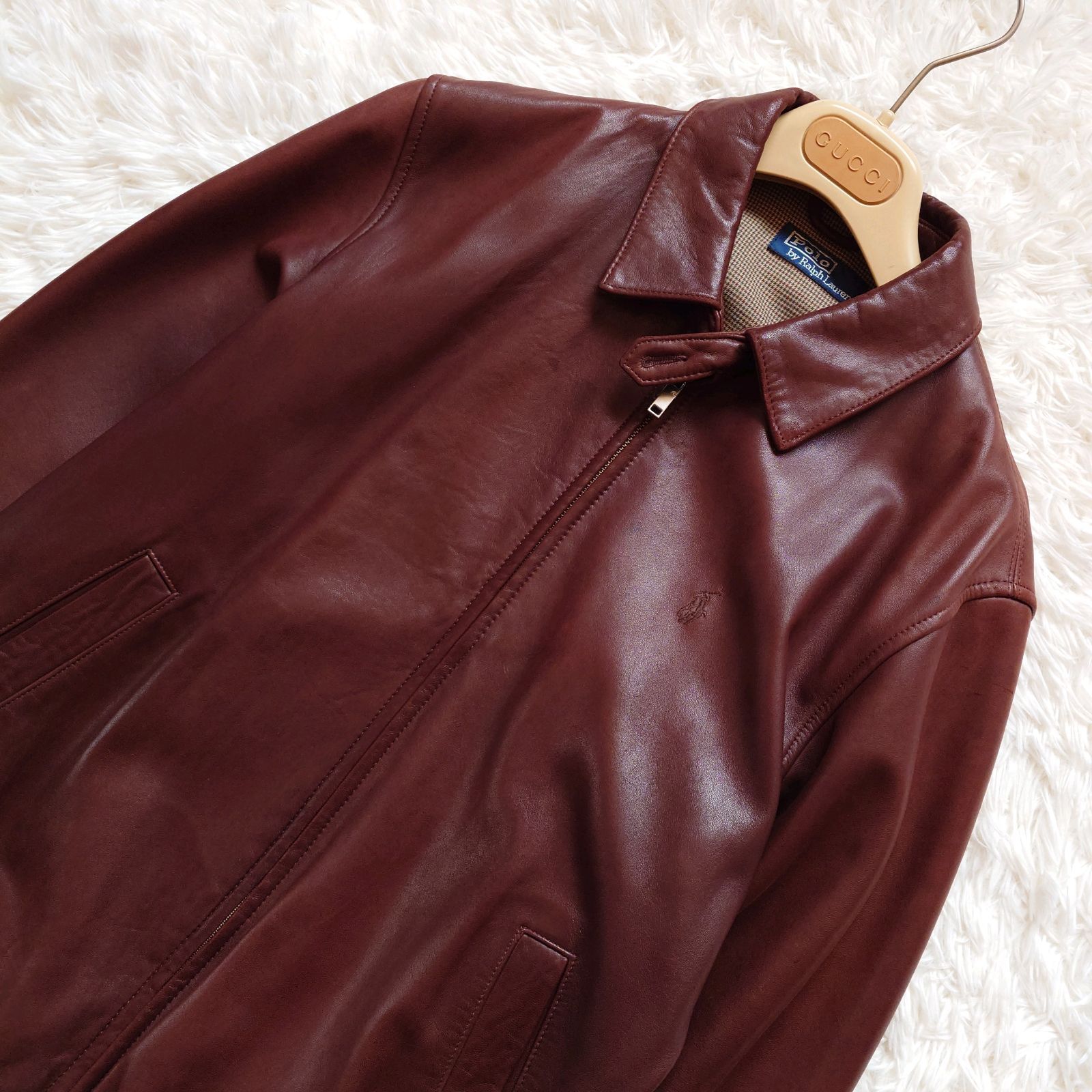 90r POLO RALPH LAUREN ポロラルフローレン シングル レザージャケット