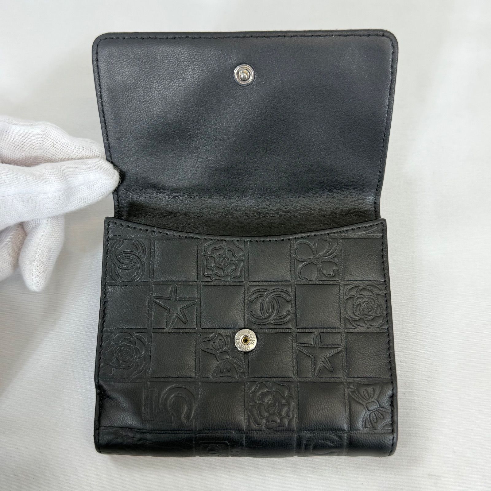 人気・美品】 CHANEL シャネル アイコンライン ラムスキン ココマーク