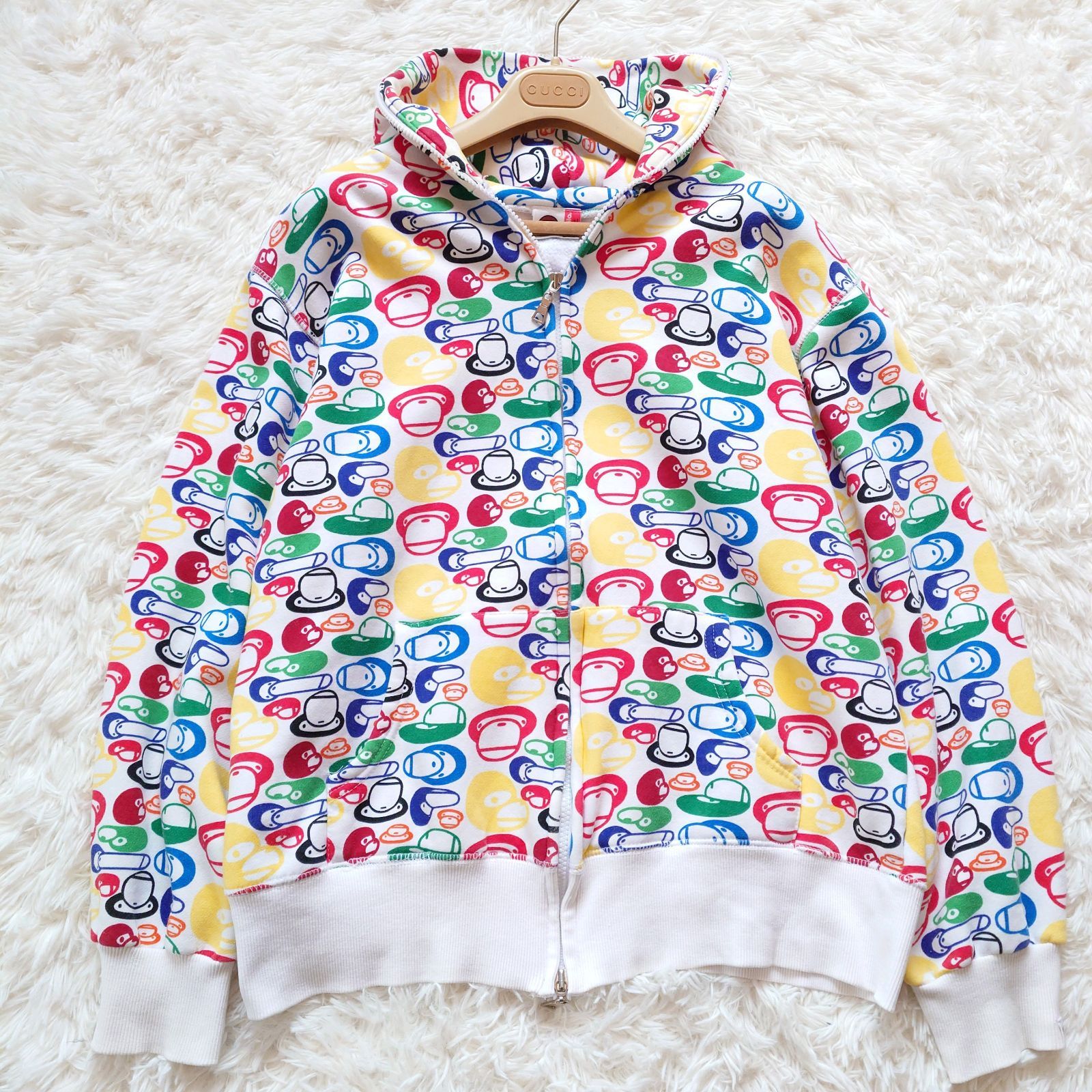 希少 A BATHING APE アベイシングエイプ BAPE milo マイロ フルジップ