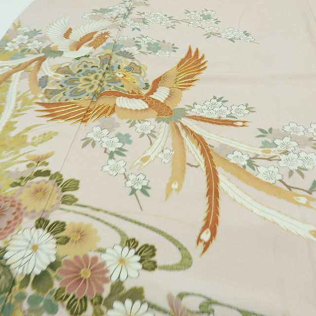 六花-RIKKA- 美品 正絹 金駒刺繡 トールサイズ 桜 菊 鳳凰 色留袖 着物