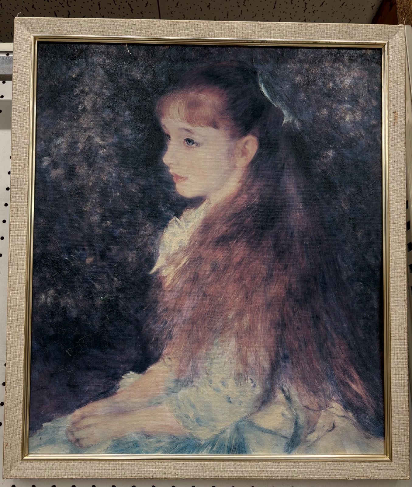 ルノワール 少女 複製画 額入り 絵肌のあるインテリア - メルカリ