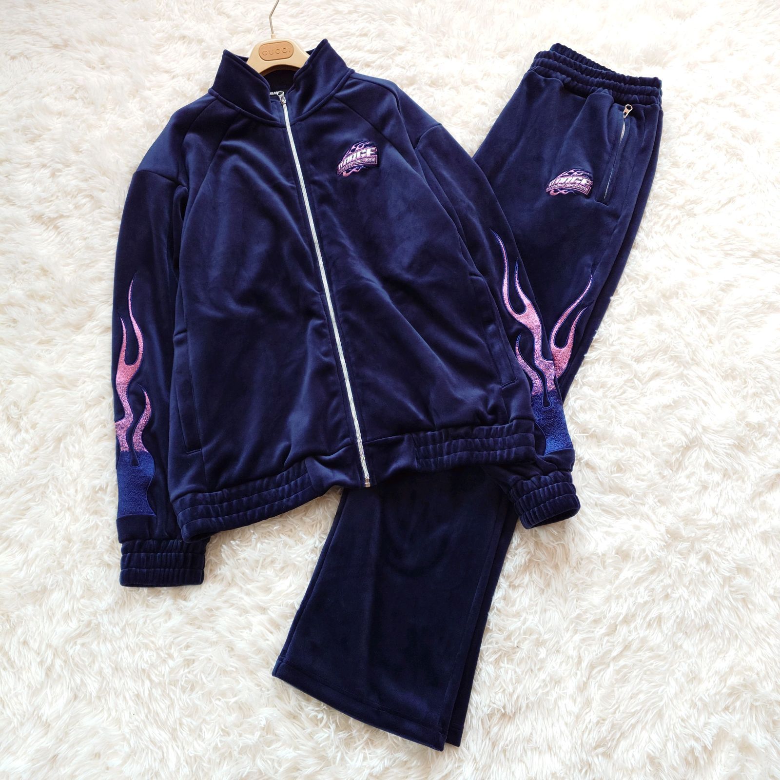 美品 XLARGE エクストララージ VELOUR TRACK JACKET ベロア トラック