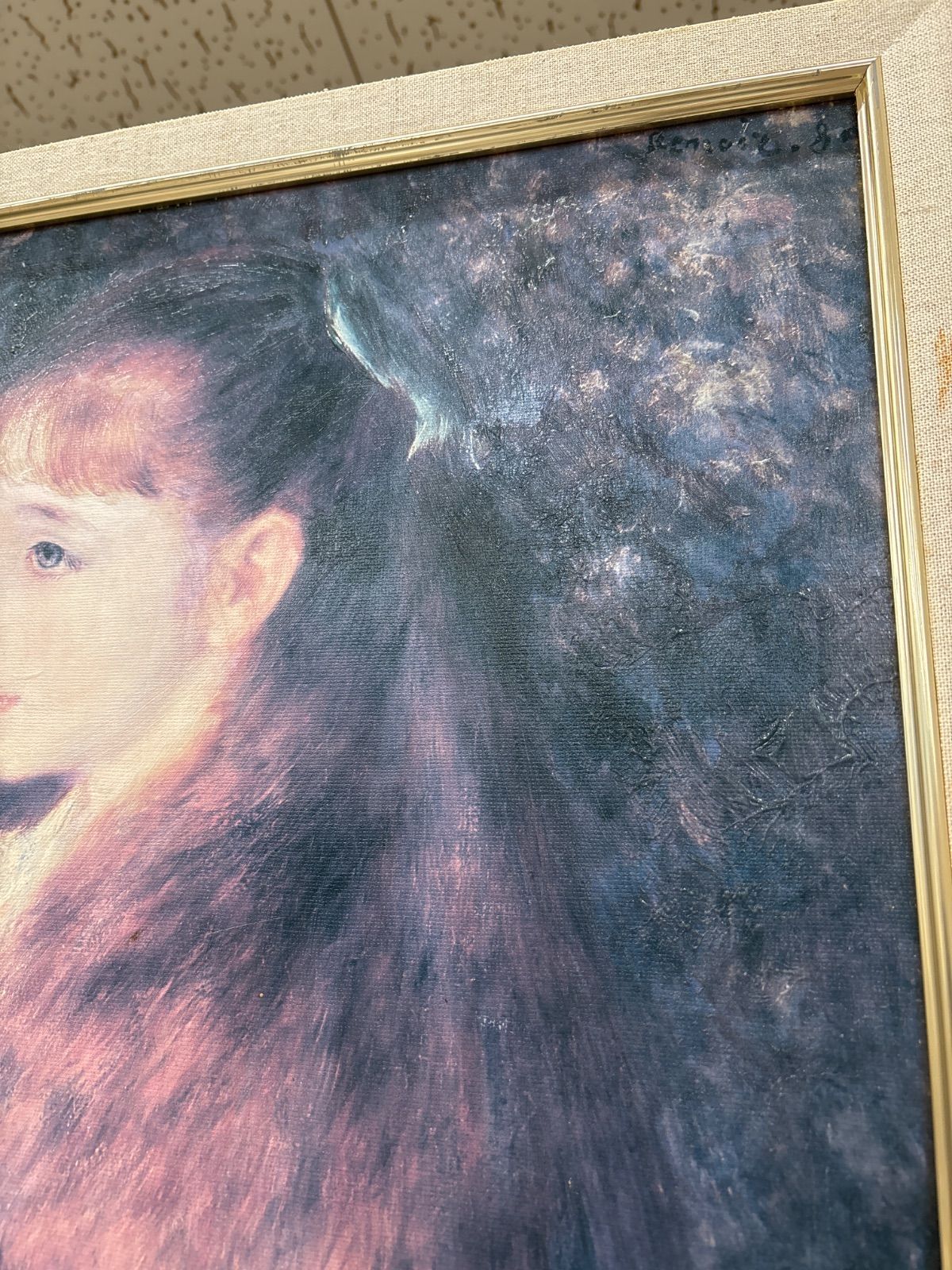 ルノワール 少女 複製画 額入り 絵肌のあるインテリア - メルカリ