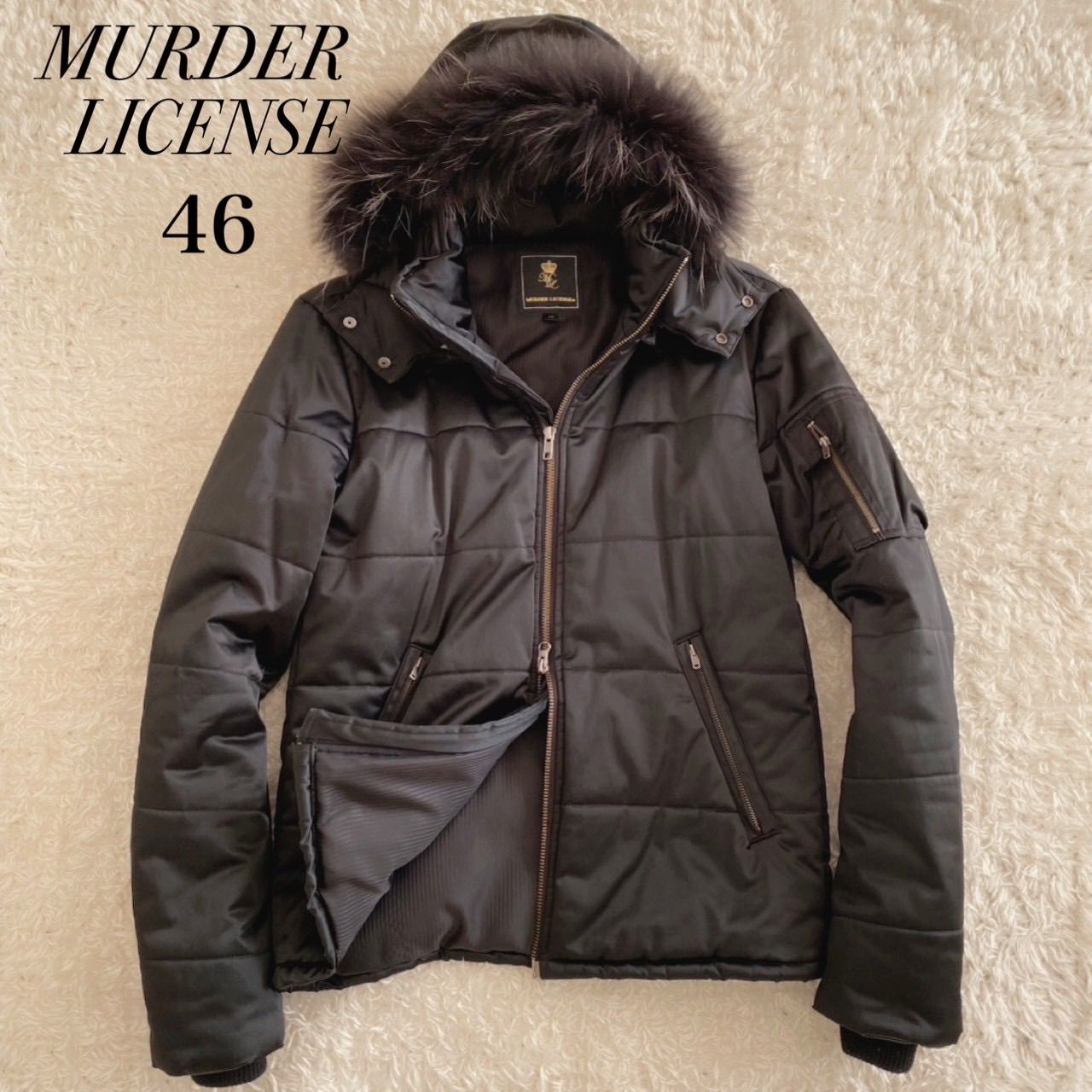 美品！MURDER LICENSE マーダーライセンス ダブルジップ リアルファー