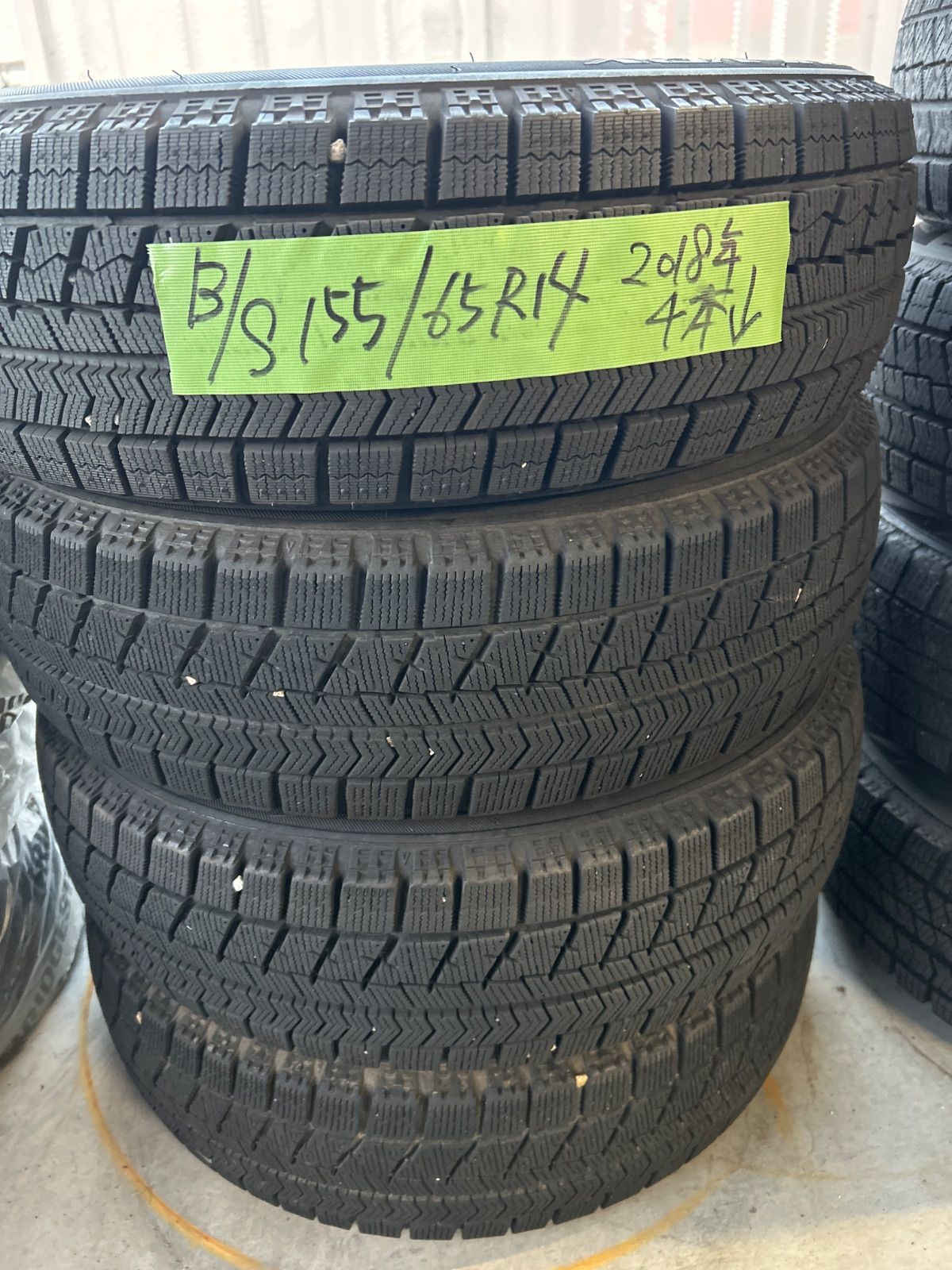 4本セット 冬 スタッドレス タイヤ 155/65R14 ブリヂストン - メルカリ