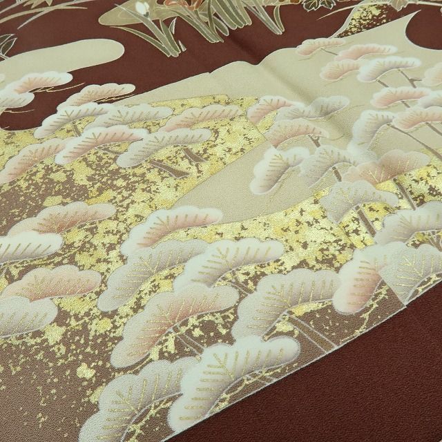六花-RIKKA- 美品 正絹 金駒刺繡 松竹梅 橘 牡丹 茶屋辻 訪問着 着物